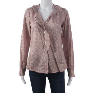 Amaia Women Basic Floral Cotton Long Sleeve Blouse Multicolor Size S